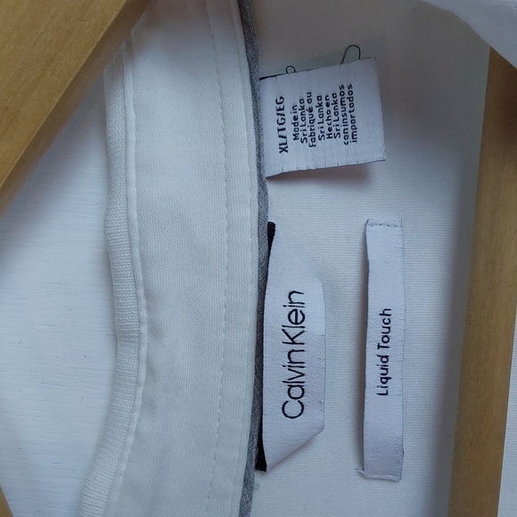 Calvin Klein White Liquid Touch Ultra Soft Mens White Polo CK Preppy Academia XL - Picture 9 of 11
